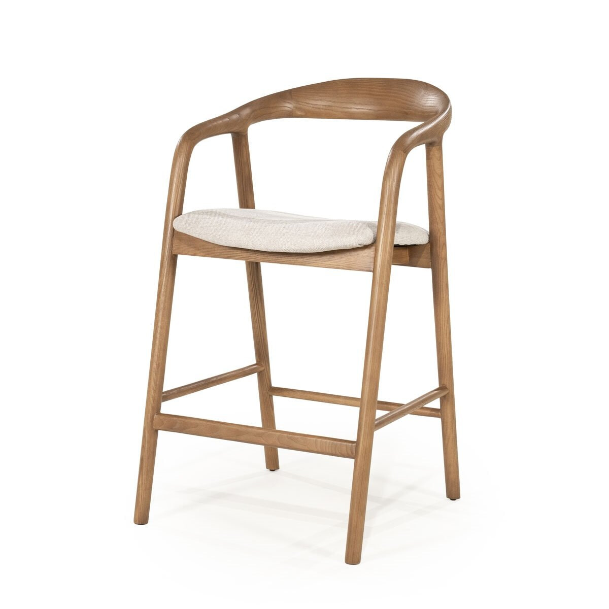 Eleonora Barstoel Rayven Essen en stof - Lichtbruin (zithoogte 65cm)