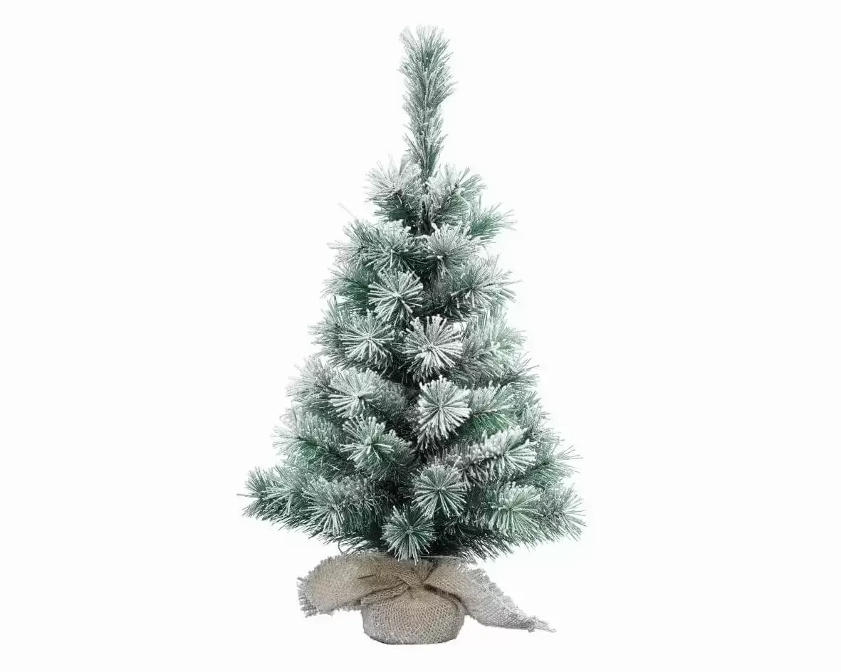 Kaemingk Vancouver miniboom snowy - 90 cm groen