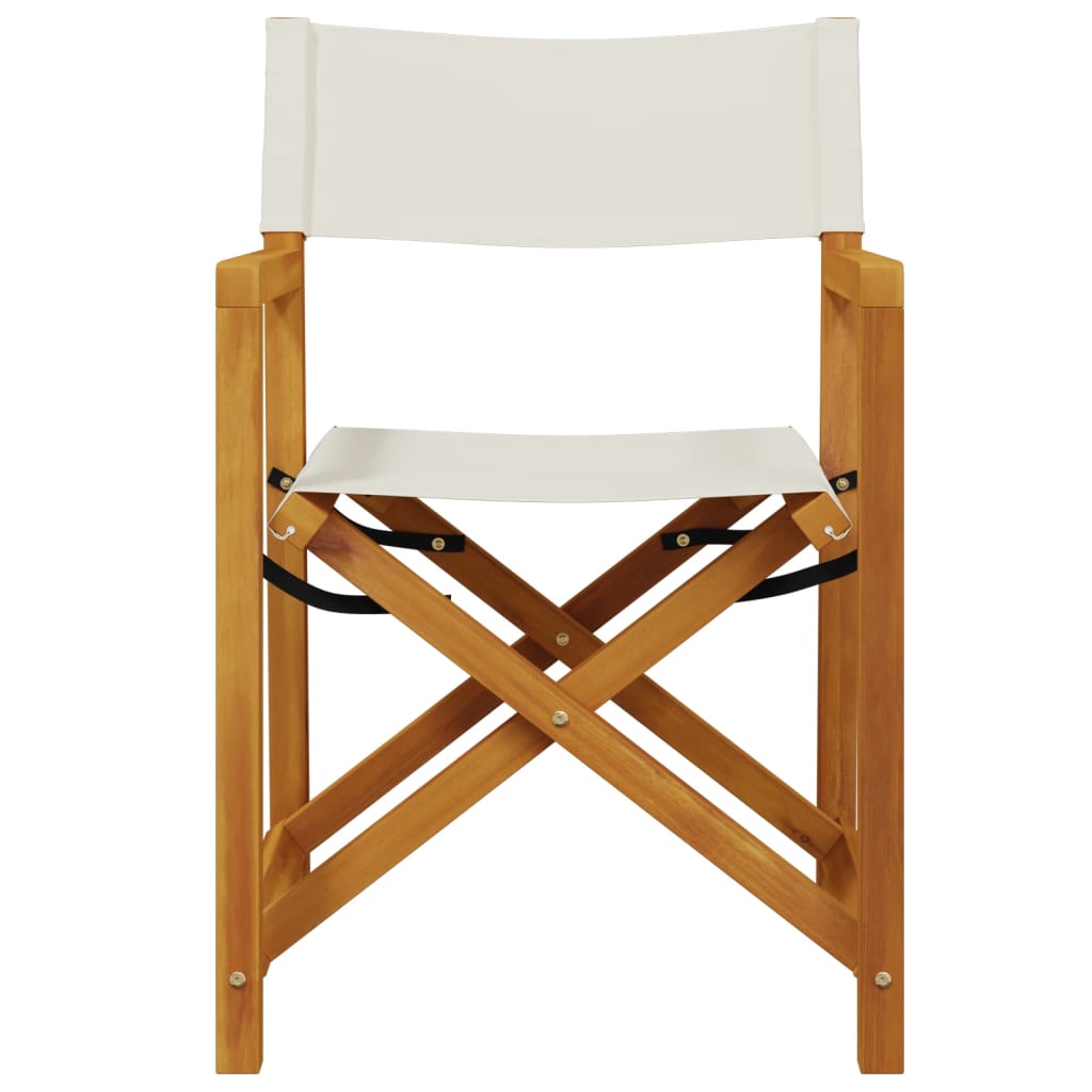 vidaXL Regisseursstoelen 2 st inklapbaar stof crèmewit
