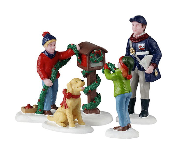 Lemax Kerstdorpminiatuur Mailbox Decorating 12x4x20 cm 4st - 