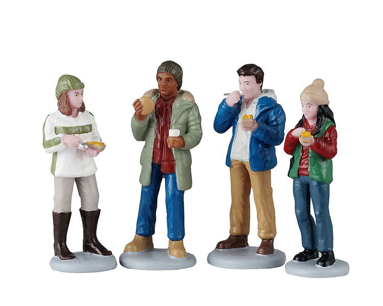 Lemax Kerstdorpminiatuur Food Truck Patrons 12x4x20 cm 4st - 