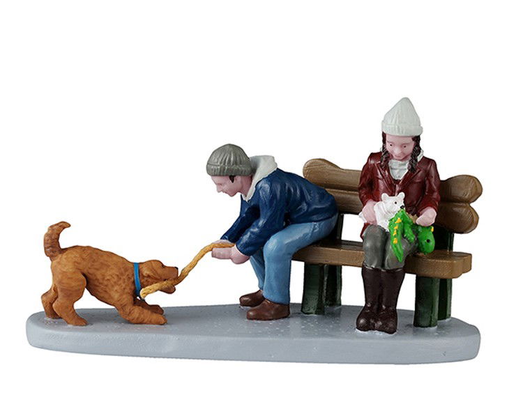 Lemax Kerstdorpminiatuur Playful Pups 12x5x20 cm - 