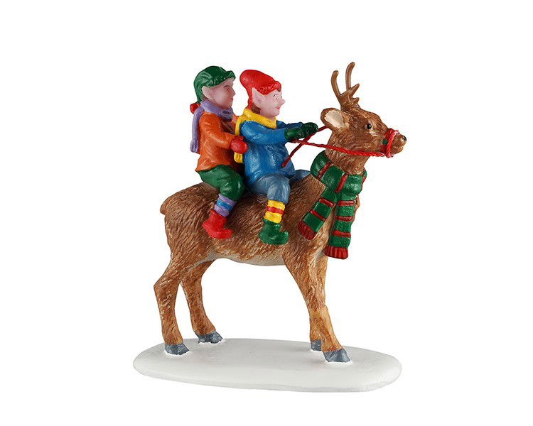 Lemax Kerstdorpminiatuur Reindeer Rides 12x4x18 cm - 