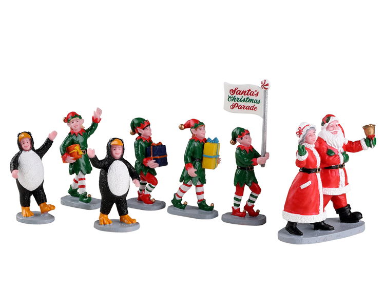 Lemax Santa'S Elf Parade Set Of 7 Kerst - 