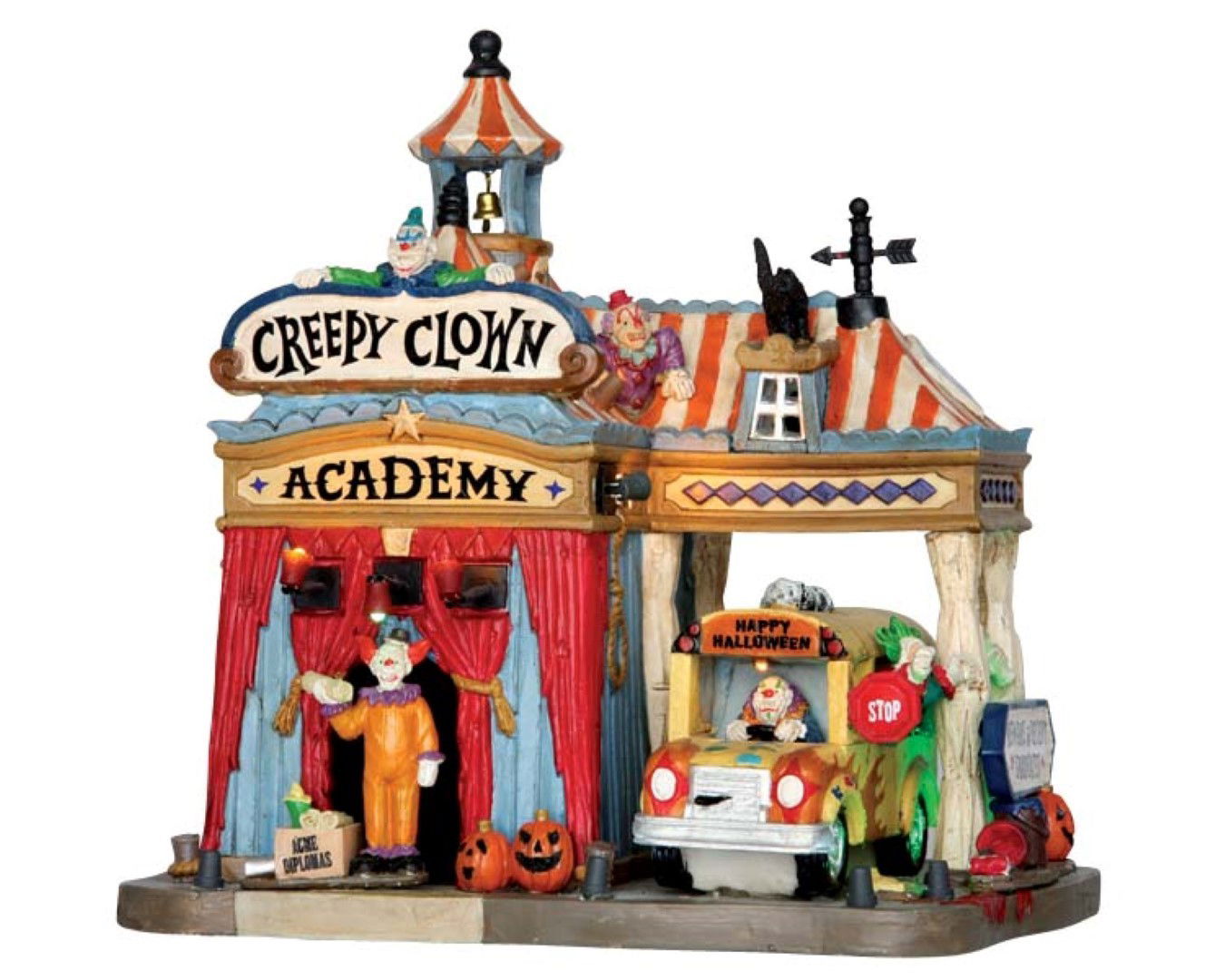 Lemax Creepy clown academy, with 4.5v adaptor - 