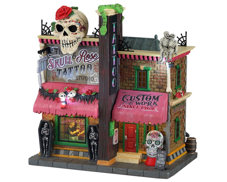 Lemax The Skull And Rose Tattoo Studio B/O (4.5V) Kerst - 