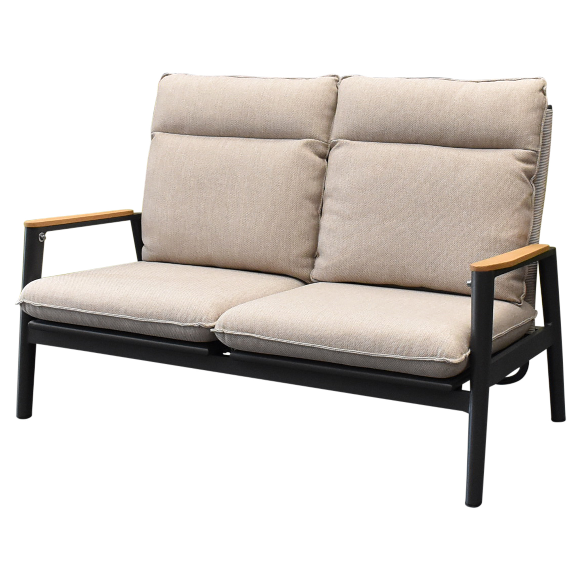 AVH-Collectie Alzano 2-zitsbank zand rope aluminium antraciet