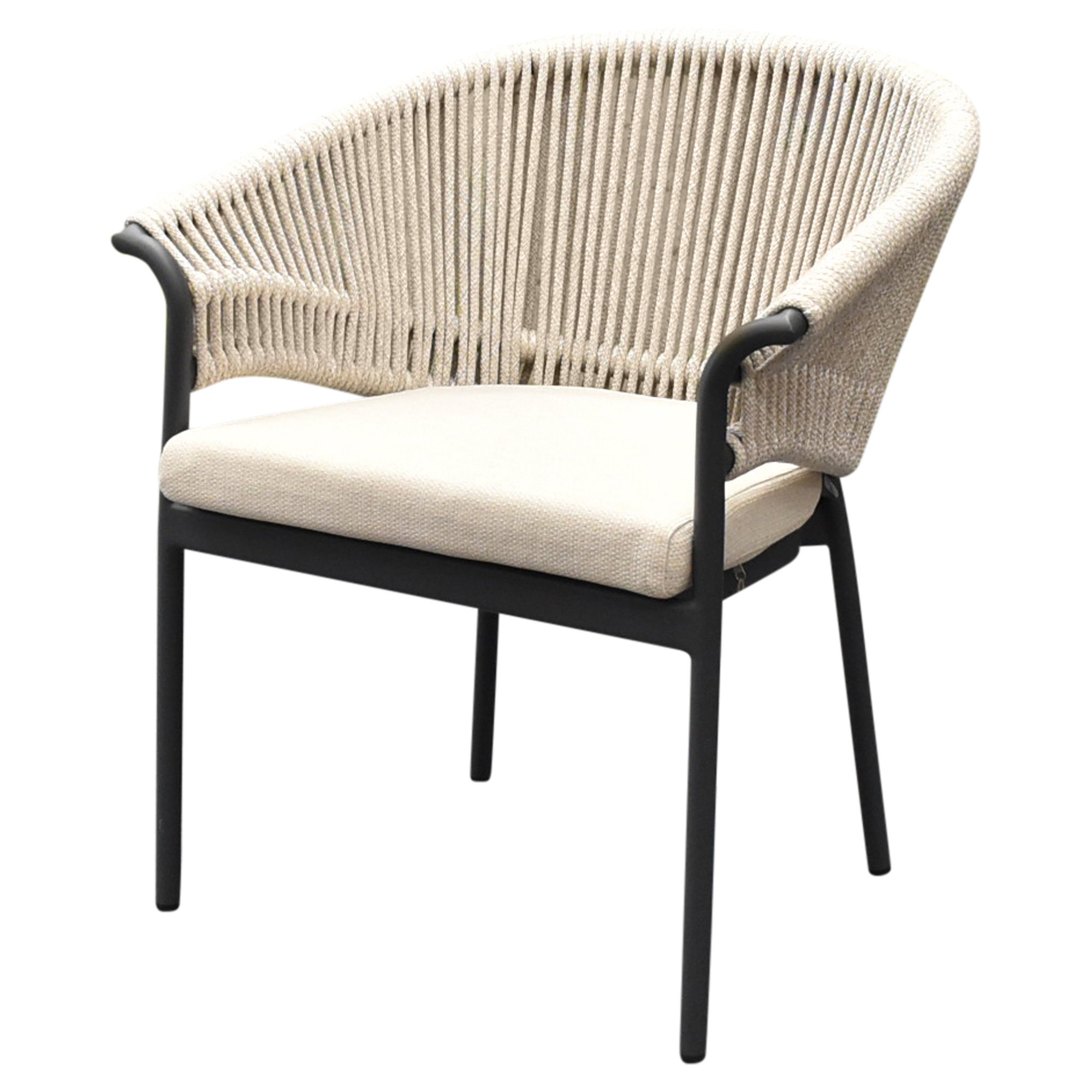 SUNS Santorini dining tuinstoel  matt royal grey - camel sand