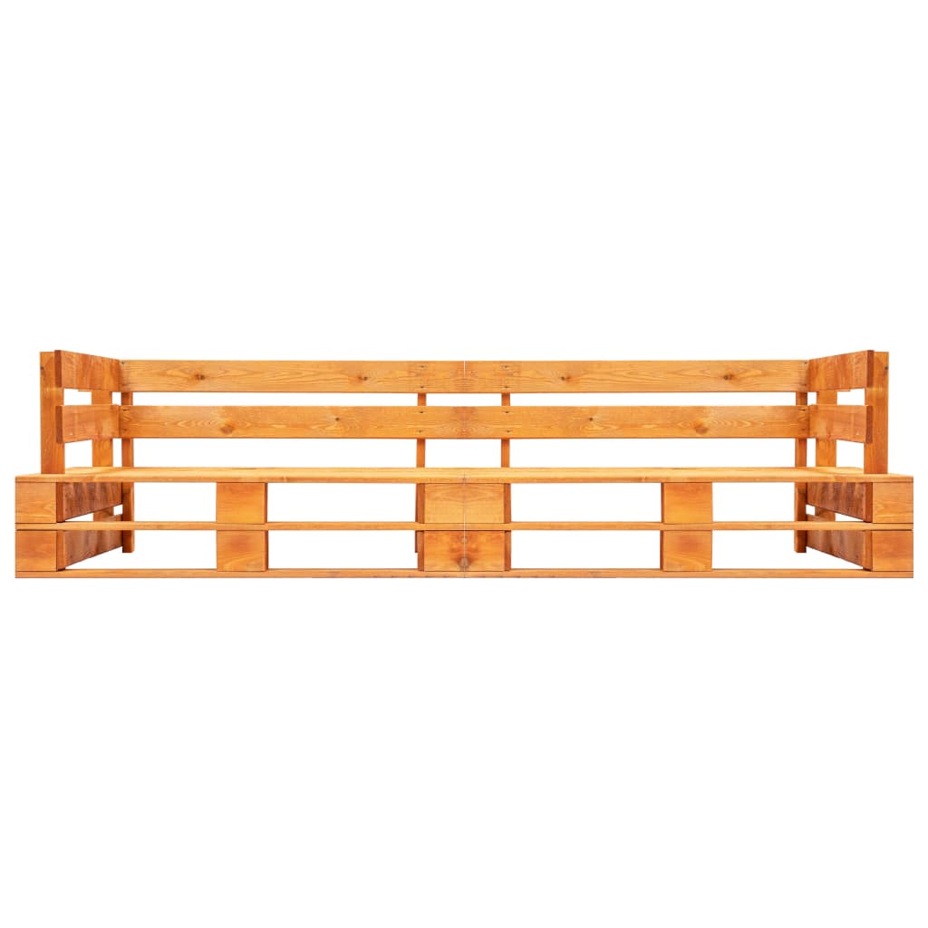 vidaXL Tuinbank 2-zits pallet hout honingbruin