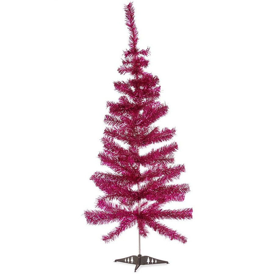 Krist+ Kunst kerstboom - fuchsia roze - H120 cm - kunststof - kunstboom -