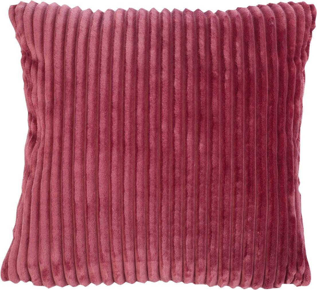 Gözze Sierkussen Corduroy-look sierkussen 50x50 cm, passend bij cord-look deken, kussenhoes & vulling(1 stuk)