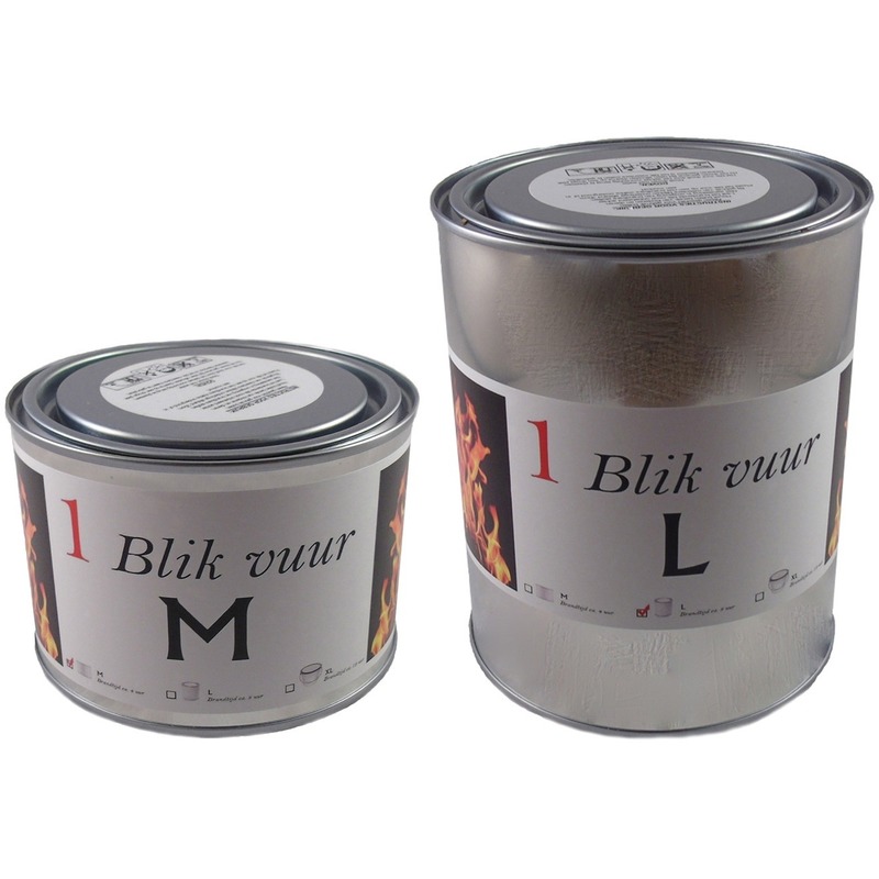 Merkloos 2x Tuinfakkels vuur verlichting blik 7,5 en 13 cm 4/8 branduren -