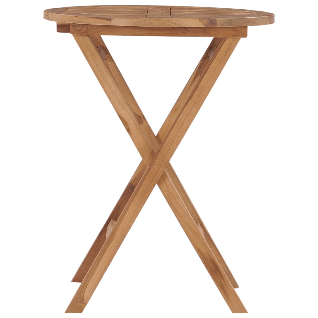 vidaXL Tuintafel inklapbaar 60 cm massief teakhout