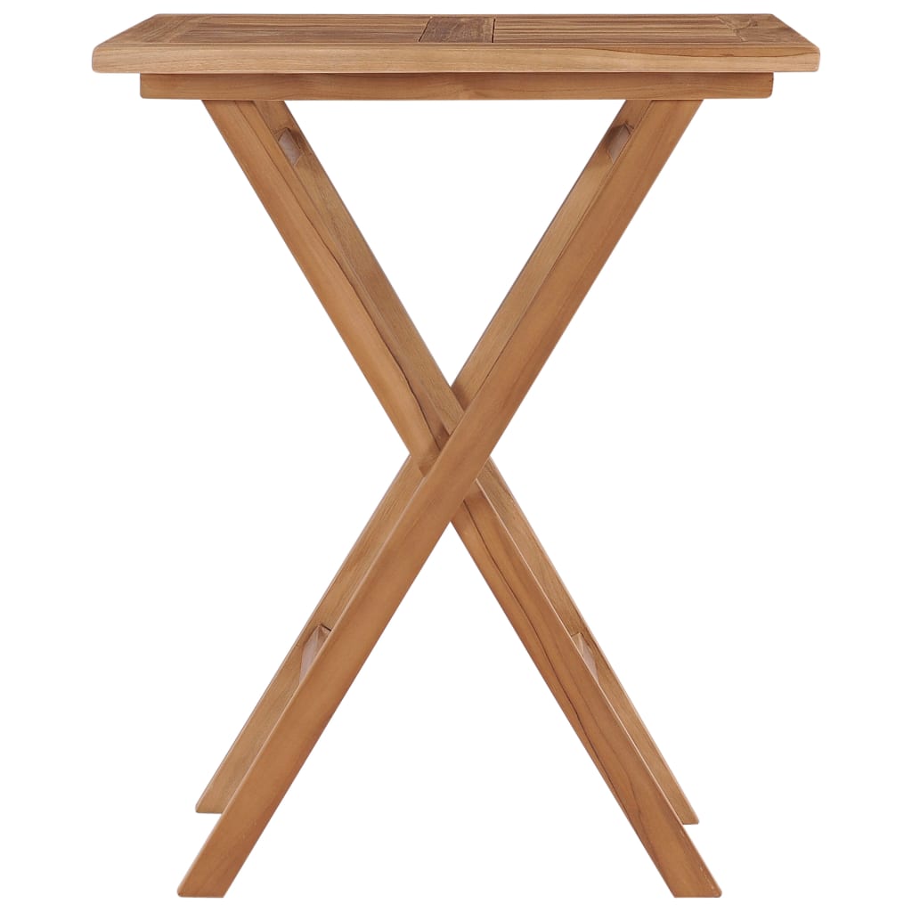vidaXL Tuintafel inklapbaar 60x60x75 cm massief teakhout