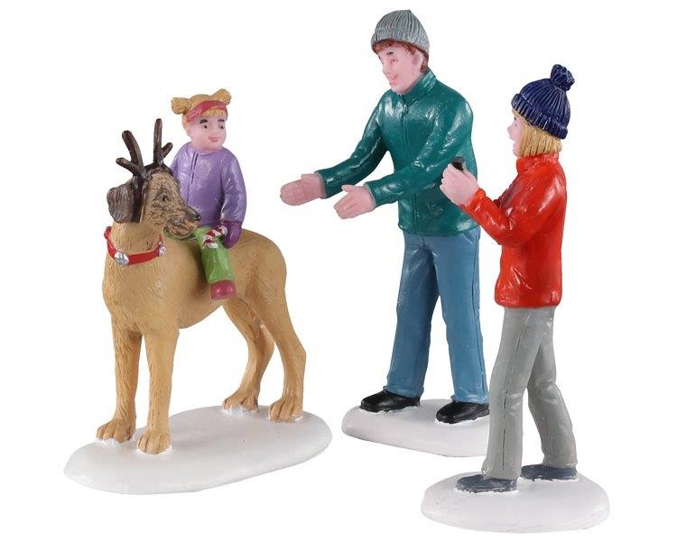 Lemax Rover plays rudolph, set of 3 - 