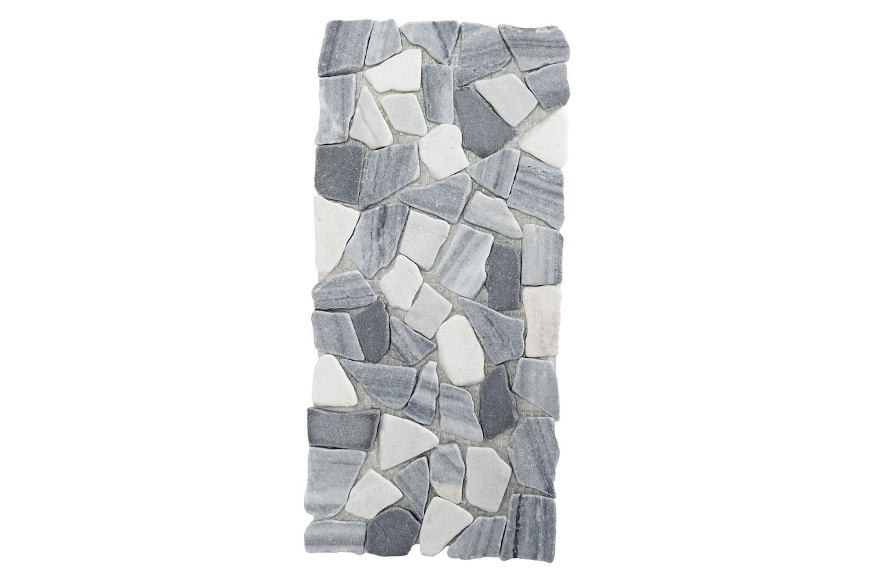 My village Steentjes Mat Grijs-Wit 30X14 cm kerst - 