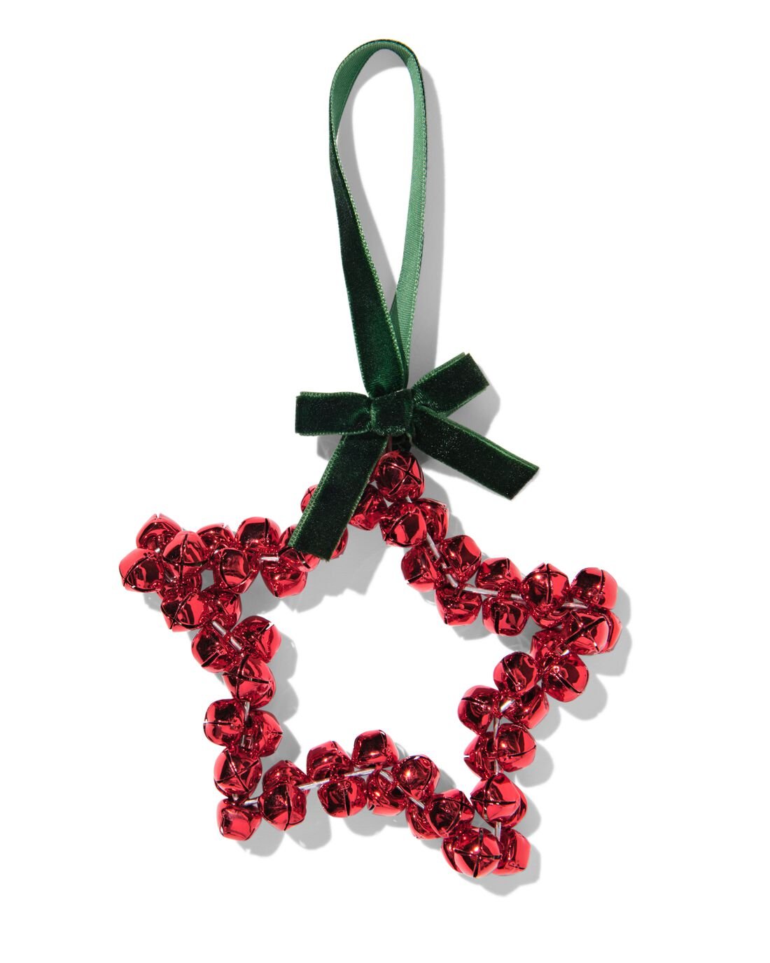 HEMA Ster Belletjes 11.5x11.5cm Ijzer Rood