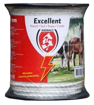 Excellent Koord 200 meter 6mm Wit PREMIUM