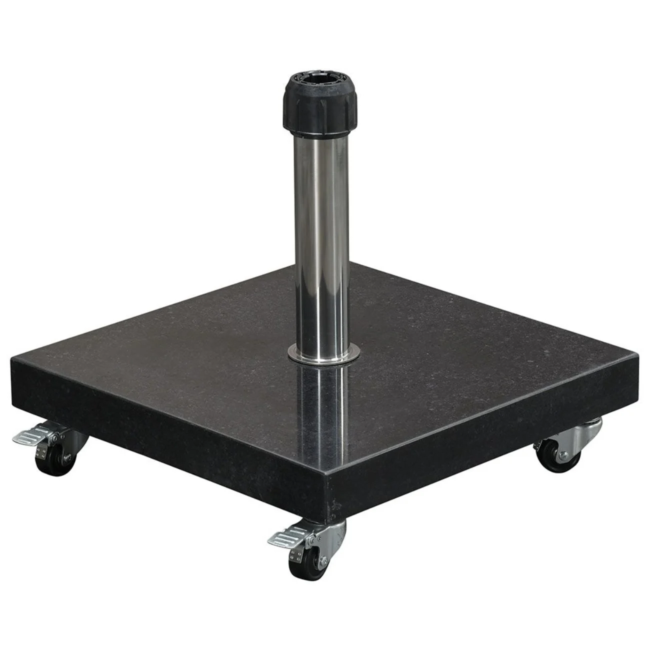 AVH-Collectie AVH parasolvoet 60 kg met 4 wielen donker zwart graniet