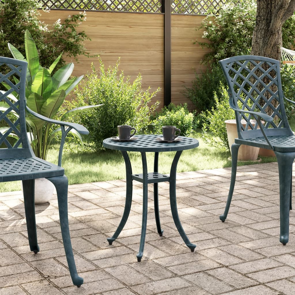 vidaXL Tuintafel Ø 48x53 cm gietaluminium groen