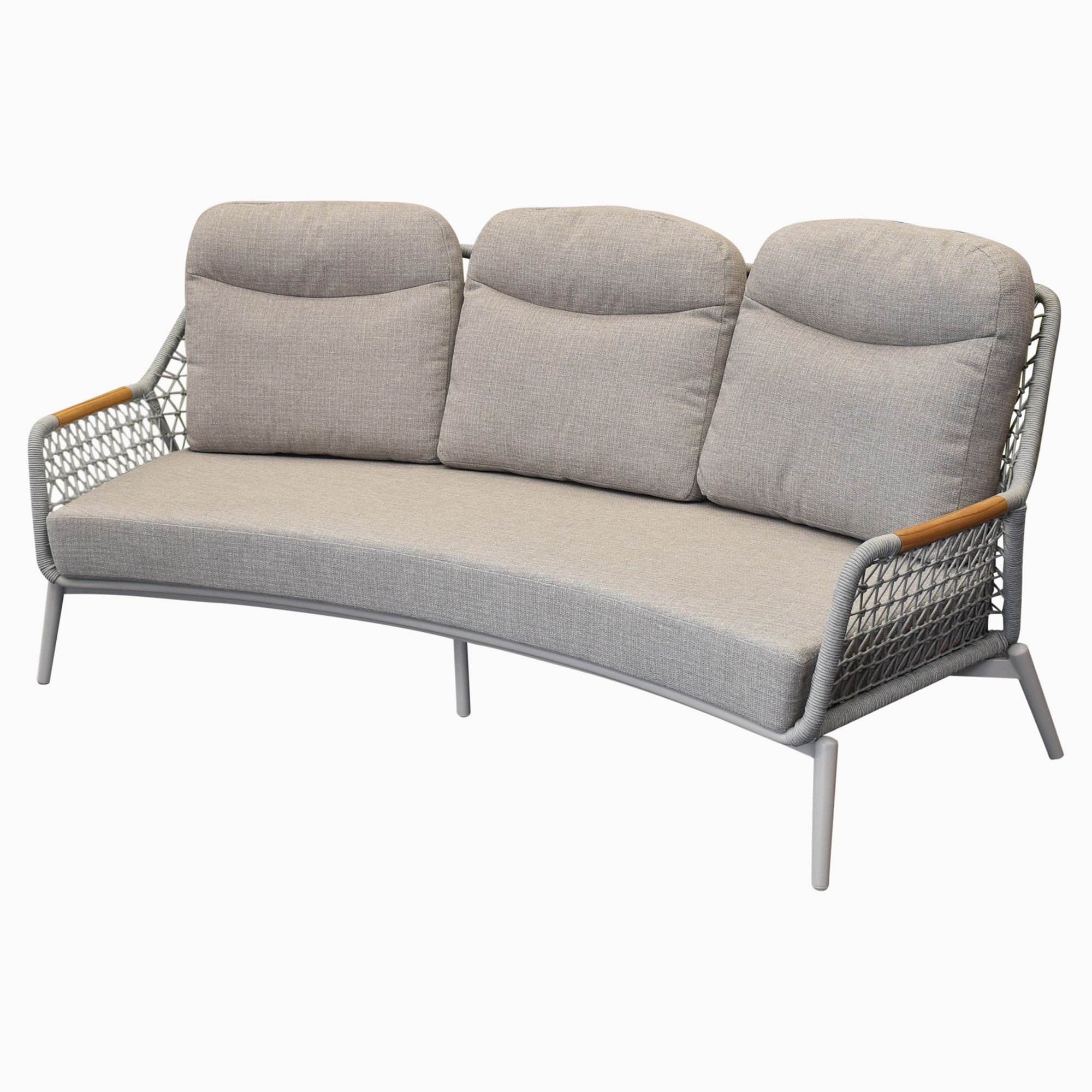 AVH-Collectie Monza lounge 3-zitsbank aluminium latte