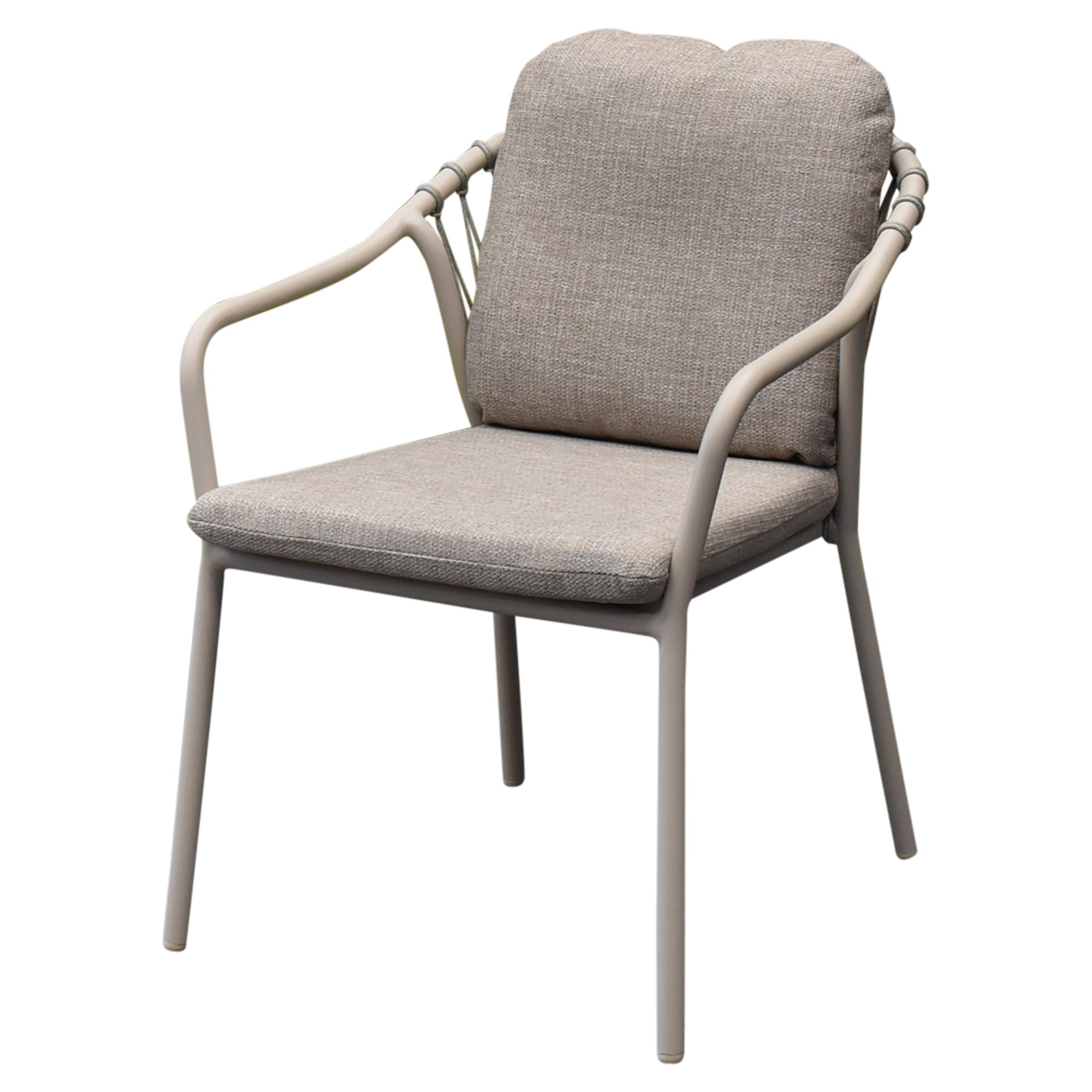 AVH-Collectie Sandora dining tuinstoel aluminium latte stapelbaar