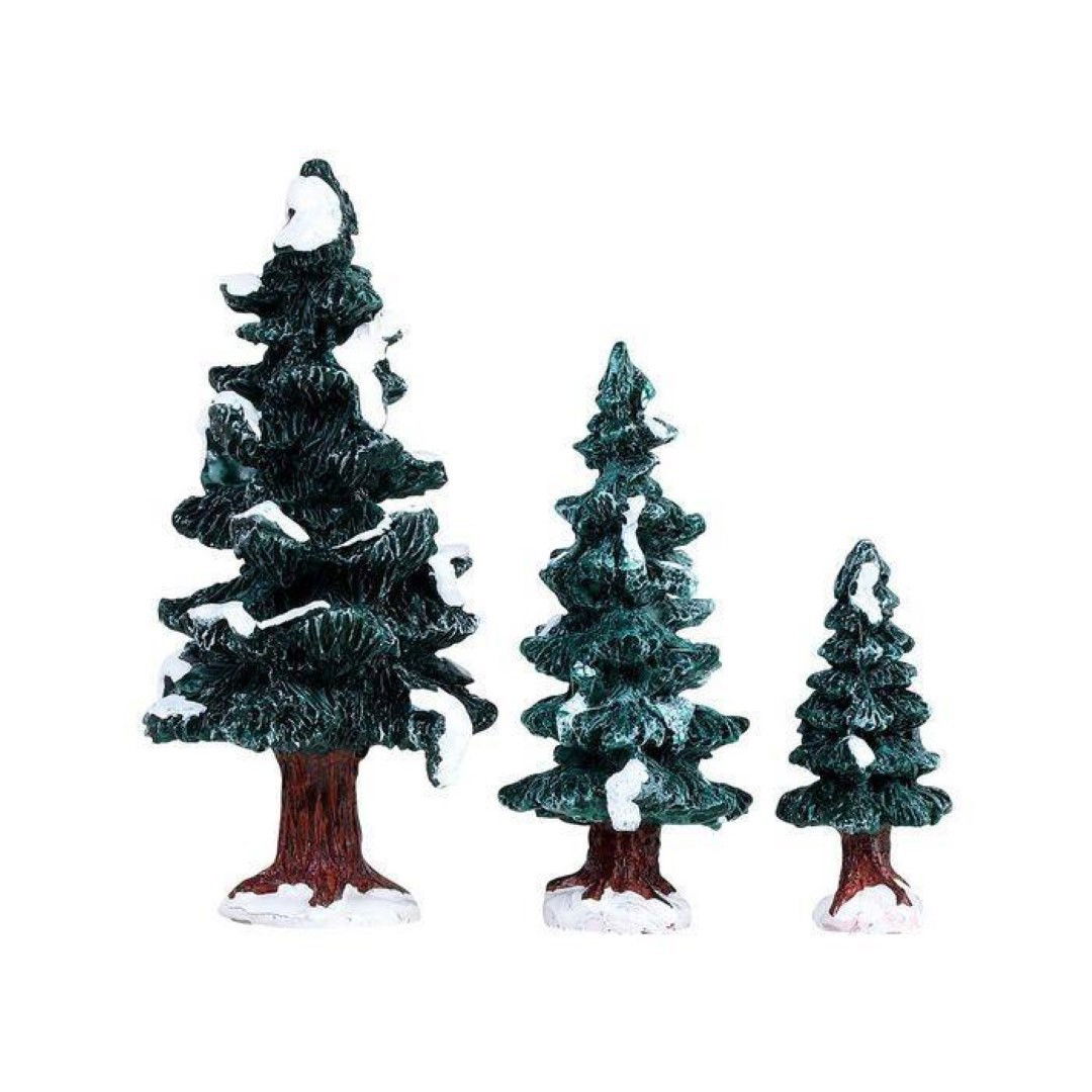 Lemax Christmas evergreen tree set of 3 - 