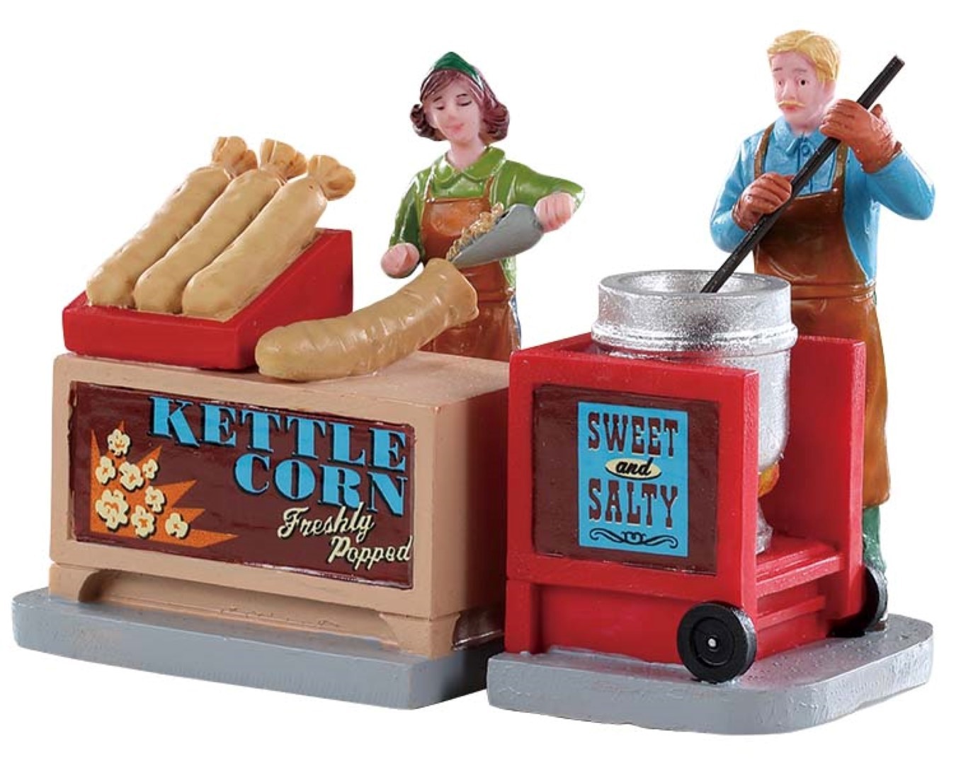 Lemax Kettle corn stand set of 2 - 