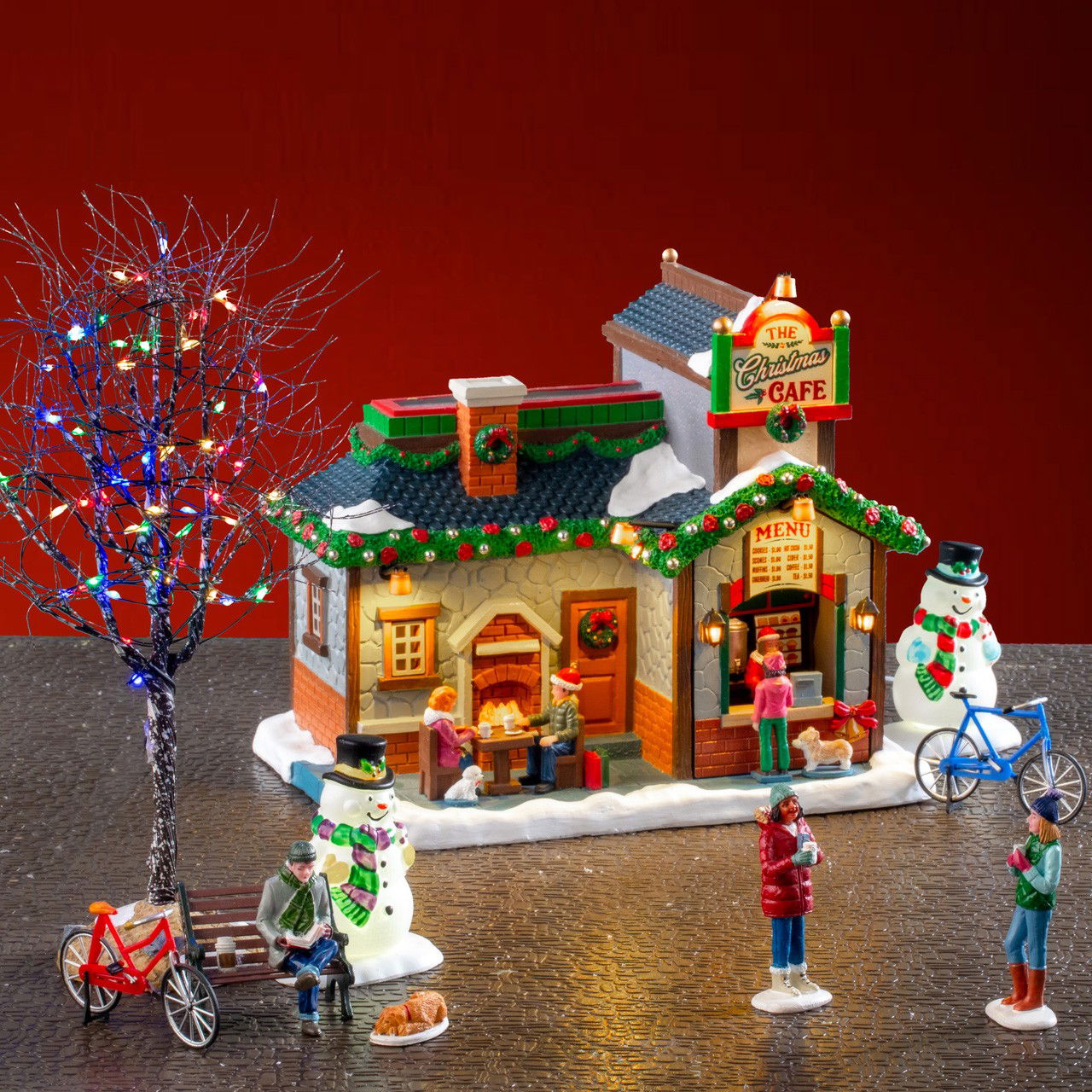 Lemax Kerstdorpminiatuur The Christmas Cafe Set 18x48x26 cm - 