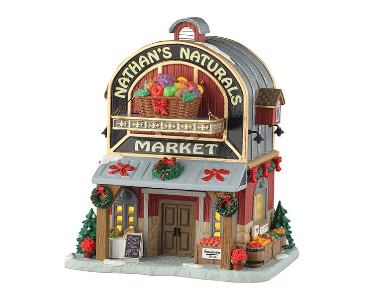 Lemax Kerstdorpminiatuur Nathan's Naturals Market 16x21x27 cm - 