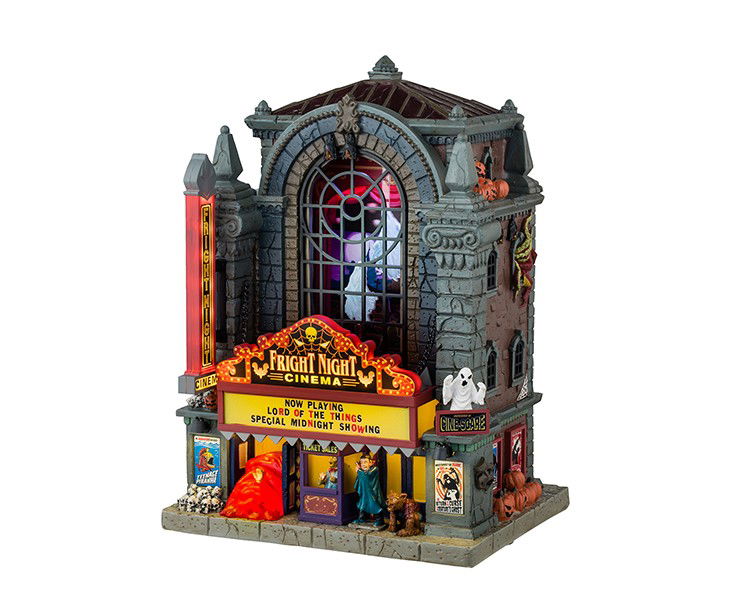 Lemax Halloweenminiatuur Fright Night Cinema 20x23x31 cm - 