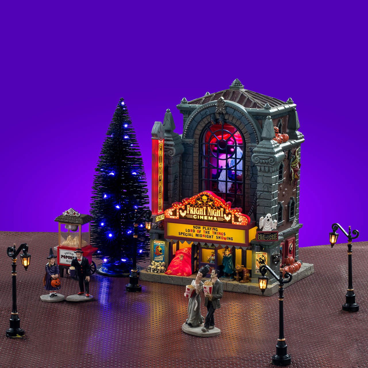 Lemax Halloweenminiatuur Fright Night Cinema Kit 19x34x31 cm - 