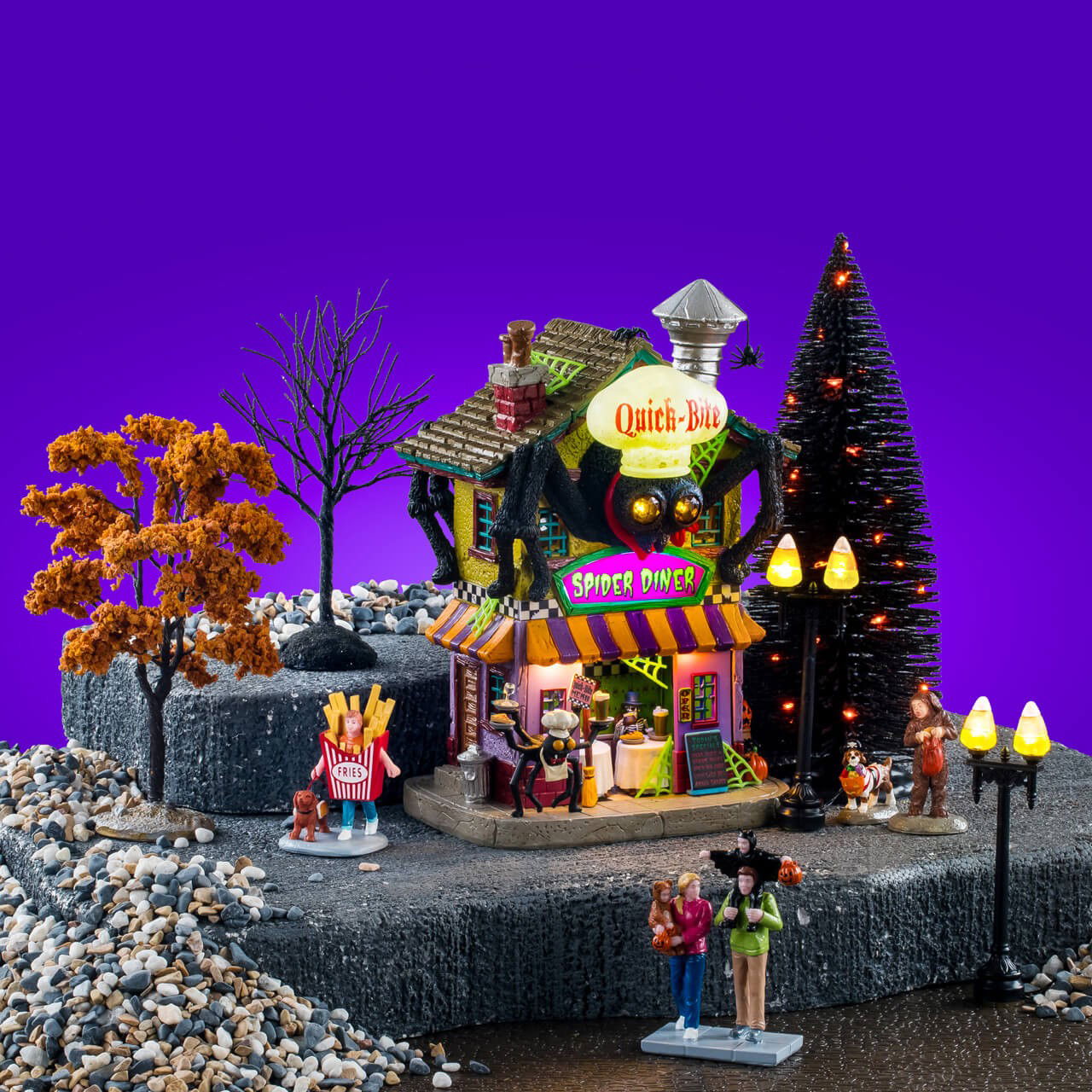 Lemax Halloweenminiatuur Quick Bite Spider Diner Kit 18x48x27 cm - 