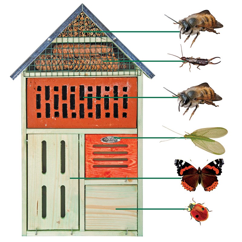 Best for birds Insectenhuisje met steen XL Esschert Design - 