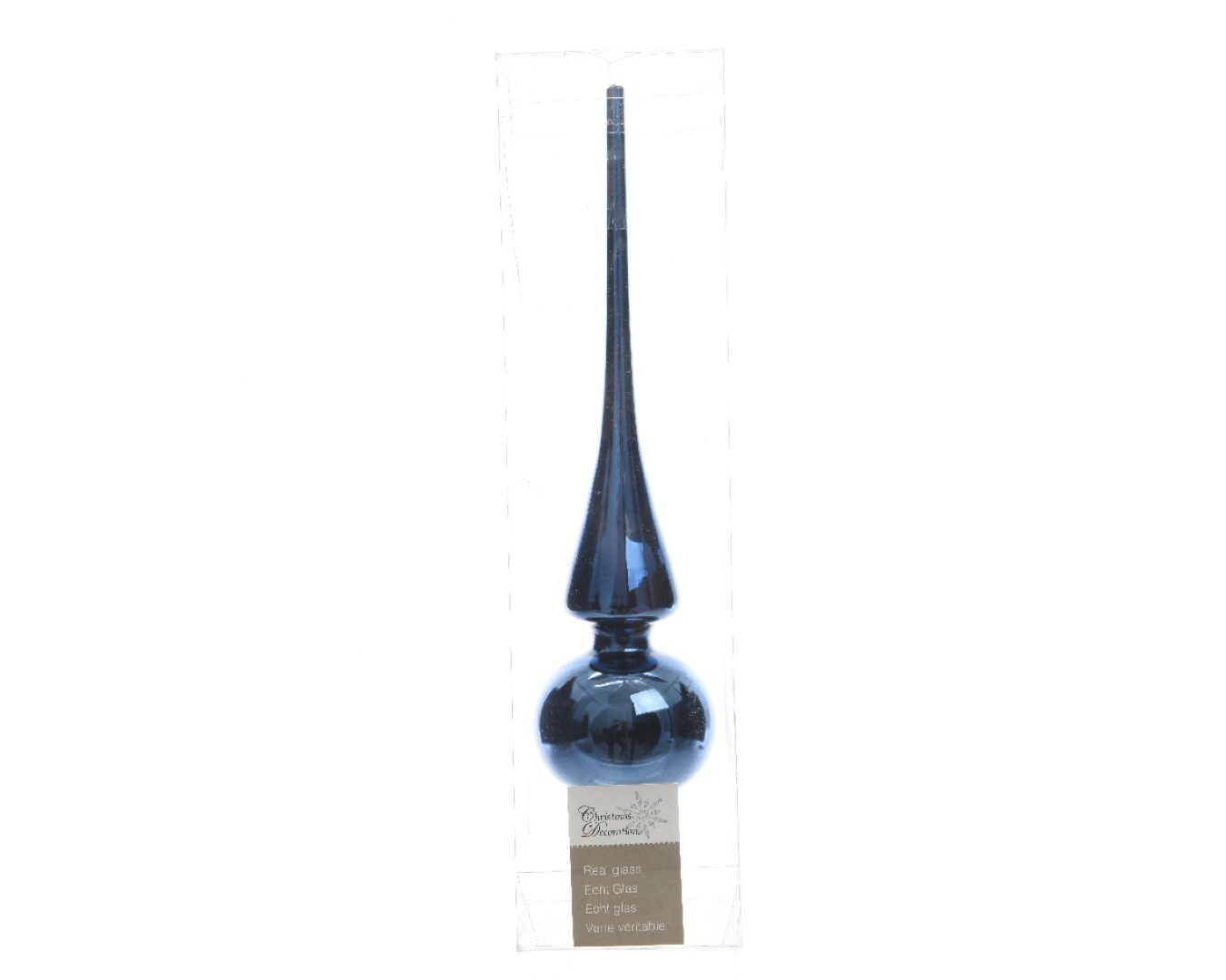 Ksd Piek glas glans diameter 6x26cm nacht blauw - 