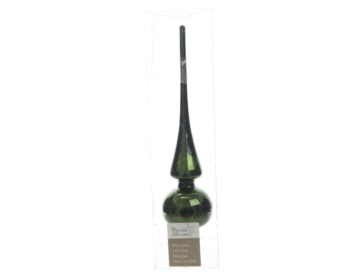 Ksd Piek glas glans diameter 6x26cm dennen groen - 