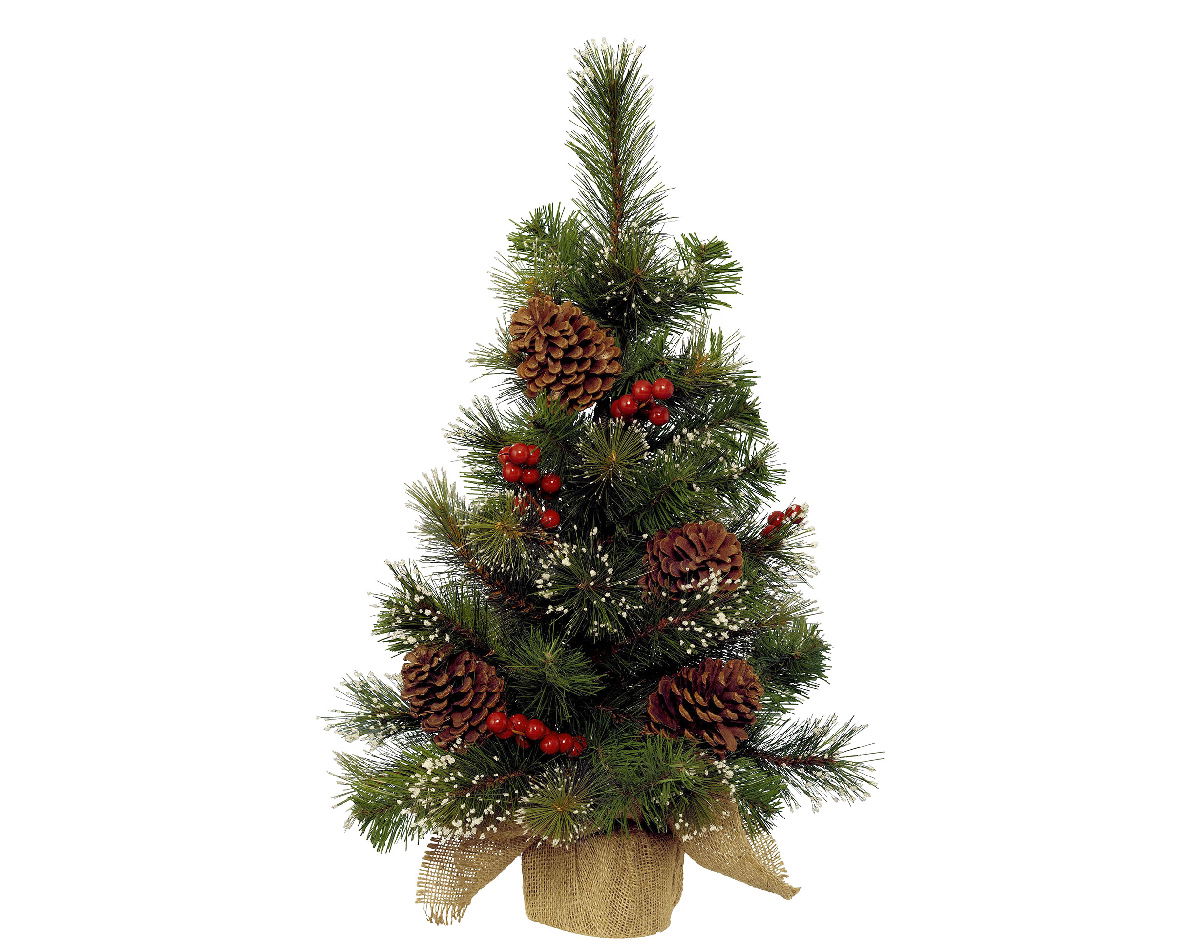 Everlands Ipswich mini boom d45h75 cm groen/wit - 