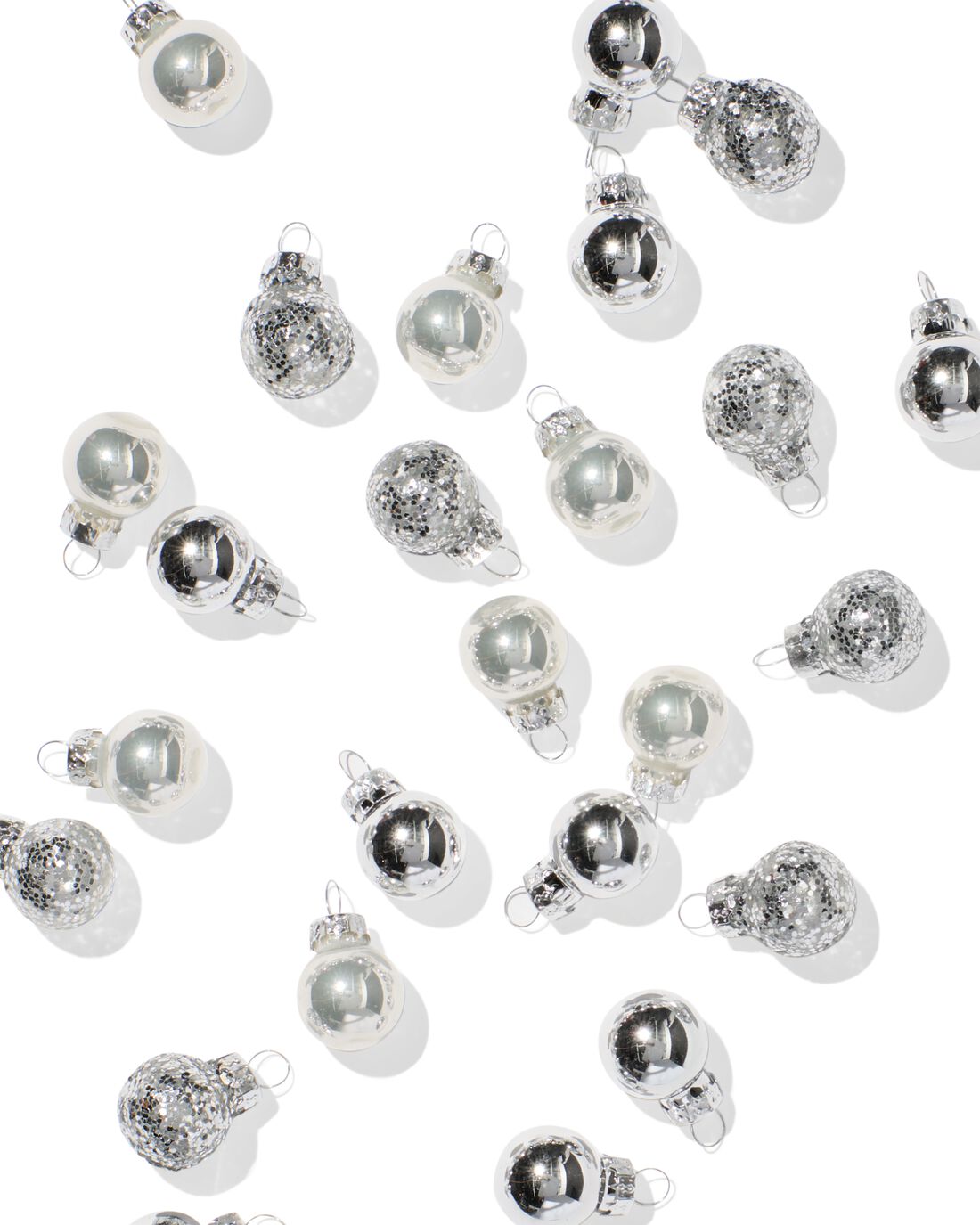 HEMA Kerstballen 3.2cm Glas Mini Zilver - 36 Stuks