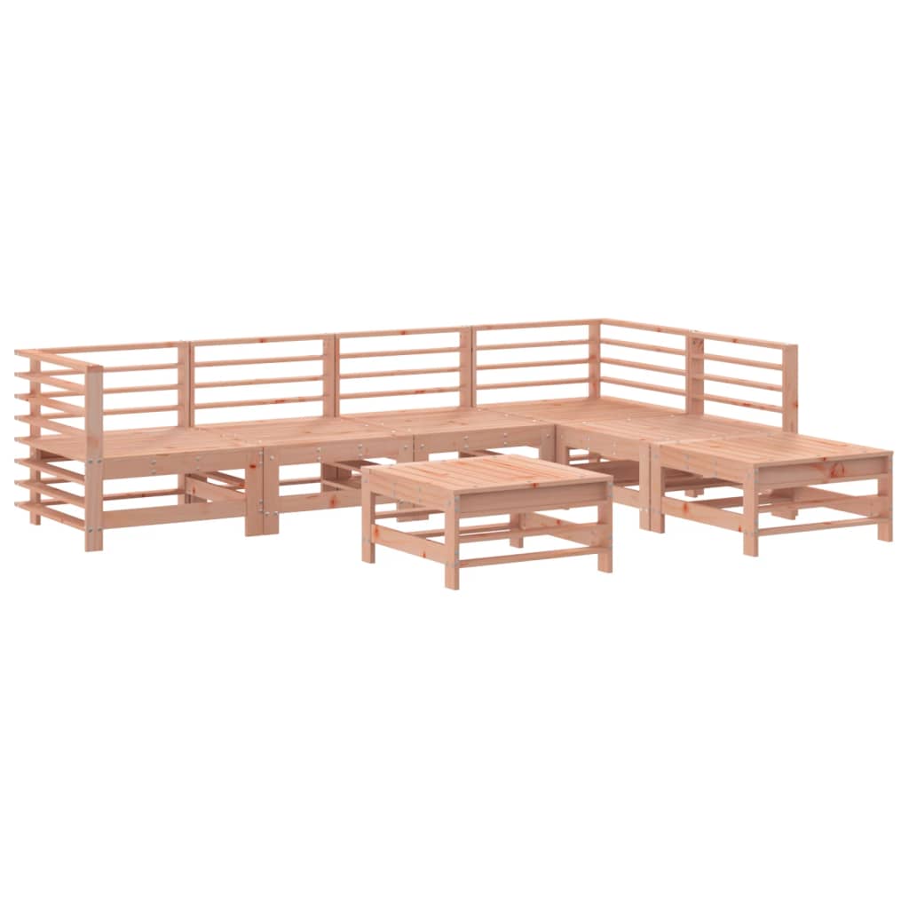 vidaXL 7-delige Loungeset met kussens massief douglashout