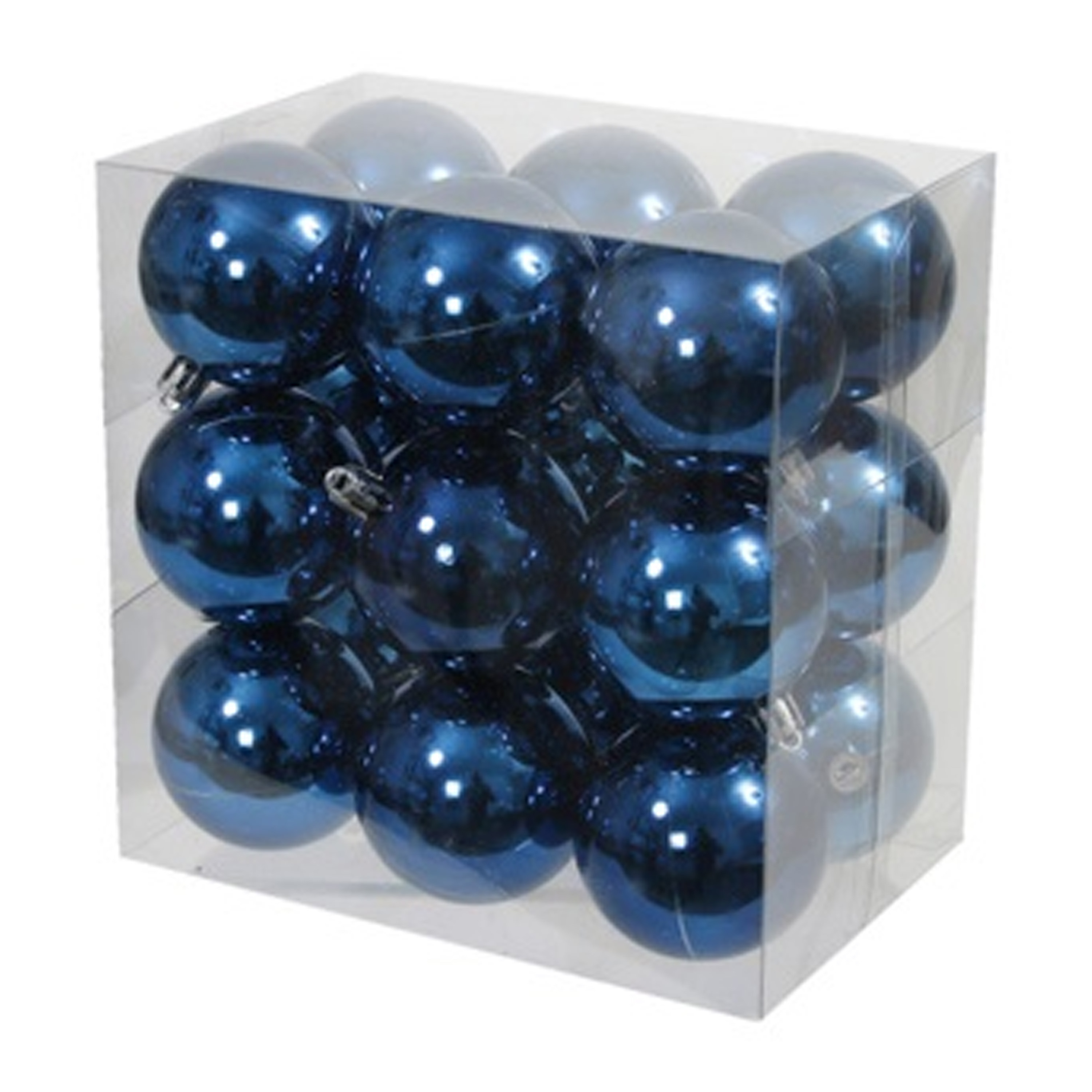 Othmar Decorations kerstballen - 18x stuks - 6 cm - blauw -