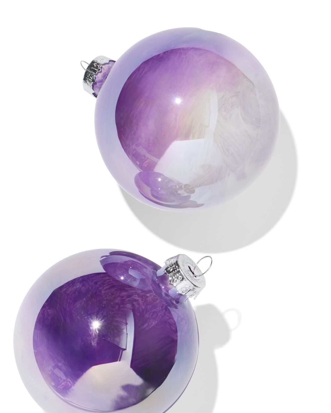 HEMA Kerstballen Set 8.5cm Paars - 2 Stuks