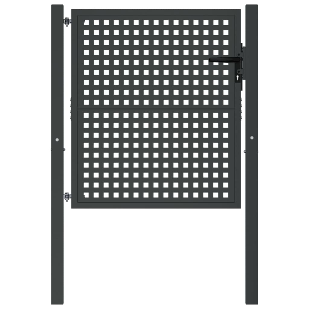 vidaXL Tuinpoort Antraciet 105x100 cm Staal