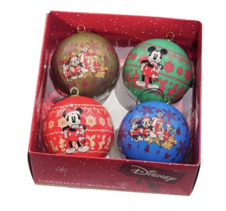 Kurt s adler Box kerstbal plc d7.5cm mickey 4st - 