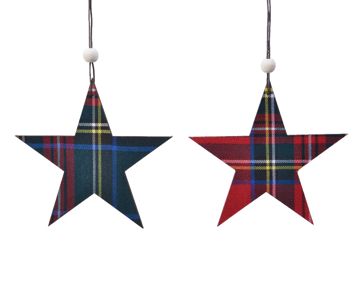 Decoris Ster triplex hang l0.2b13h13 cm assorti - 