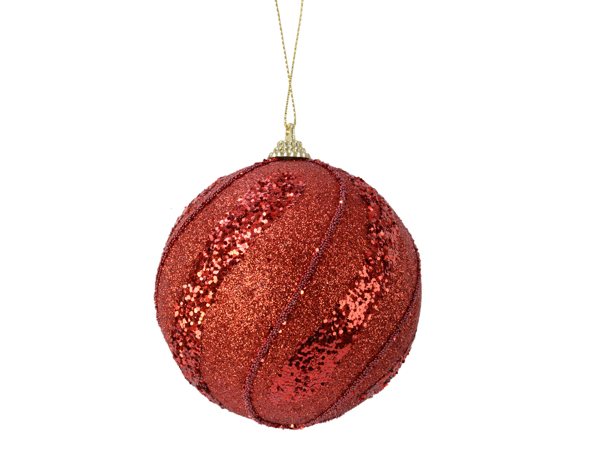 Ksd Kerstbal foam d10cm kerstrood - 
