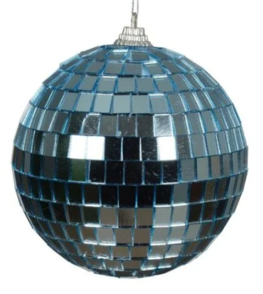 Decoris Kerstbal foam-glas d10 cm ijsblauw - 