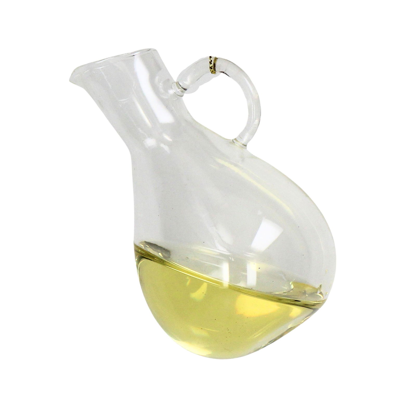 Hd collection Ornament kerstbal Wijnkaraf Glas Wit 10 cm - 