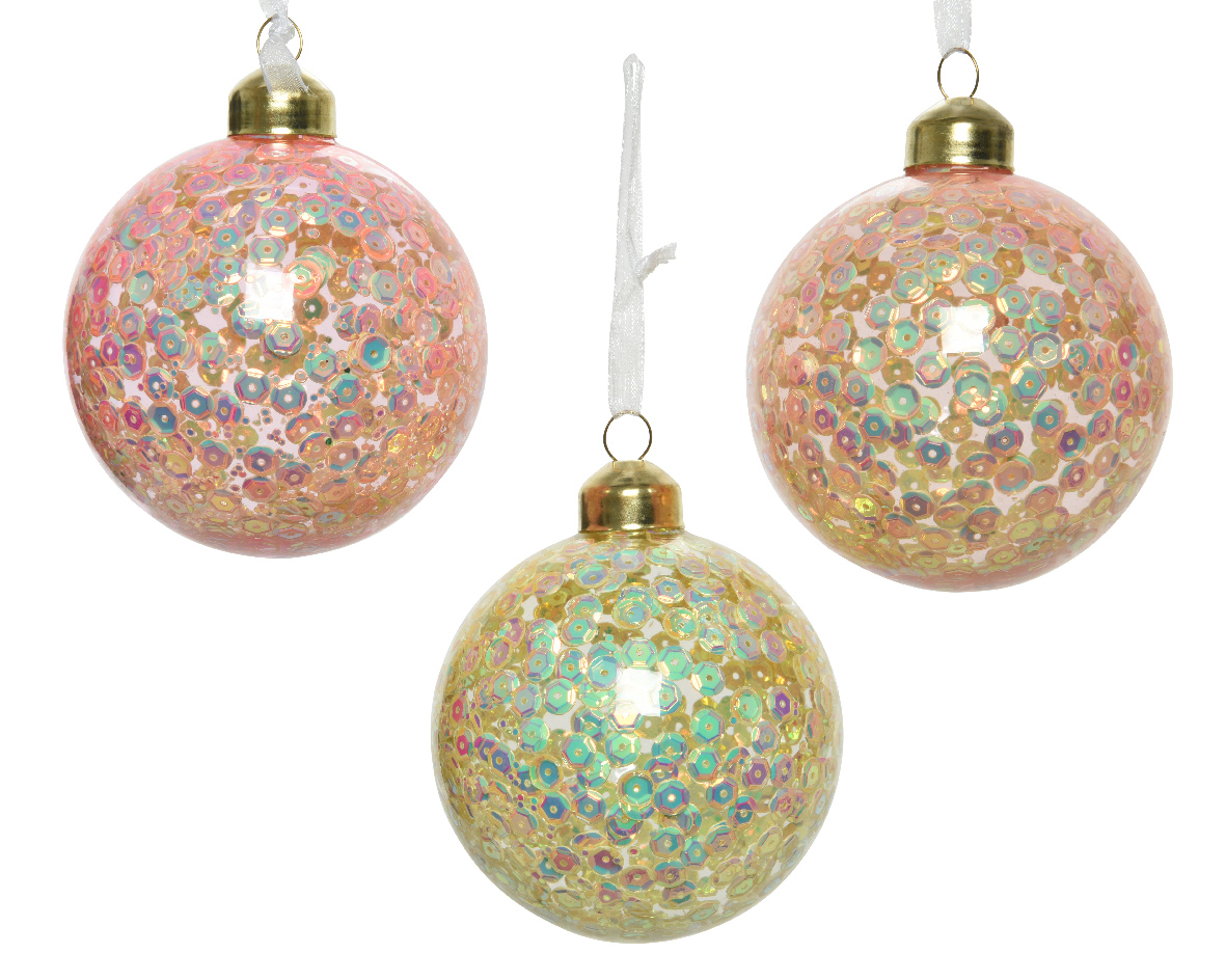 Ksd Kerstbal glas d8cm a3 - 