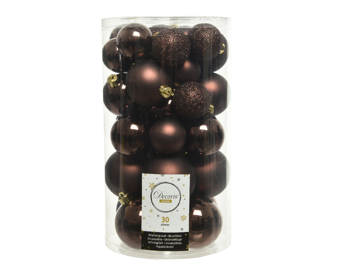 Decoris kerstbal plc d.bruin 30st - 
