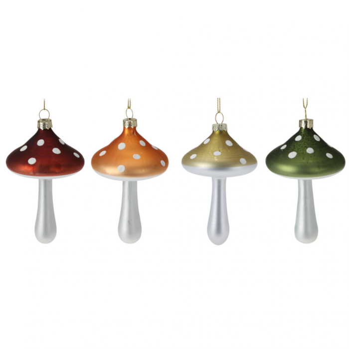 Nampook Paddestoel glas 6x11 cm 4ass - 
